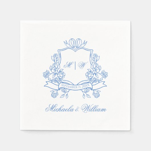  Monogram Trouwpapier Servet (Voorkant)