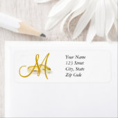Monogram trouwringen retour adres labels goud (Insitu)