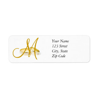 Monogram trouwringen retour adres labels goud