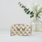 Monogram | tufted stof opvulling visitekaartje (Staand voorkant)