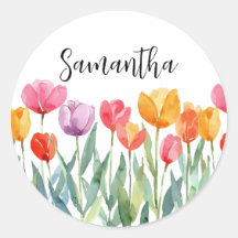 Monogram Tulpen Lente Bloemen Kleurrijk & Vrolijk