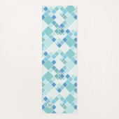 Monogram Turquoise Blauwgroen Pattern Yoga Mat (Voorkant)