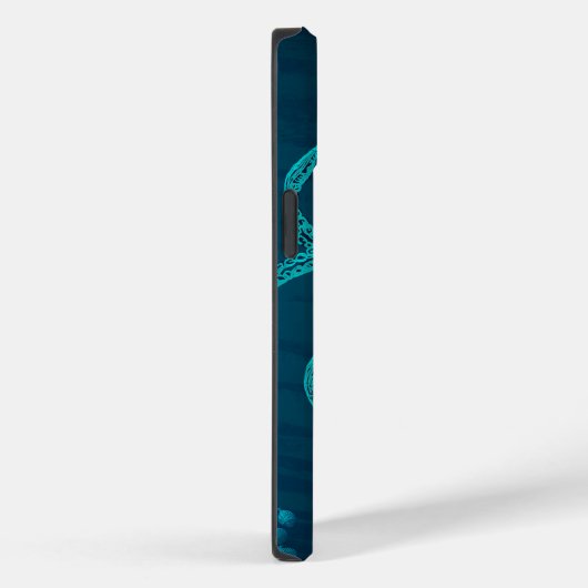 Monogram Turquoise & Blue Octopus Case-Mate iPhone Case (Achterkant / Rechts)