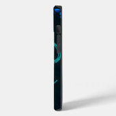 Monogram Turquoise & Blue Octopus Case-Mate iPhone Case (Achterkant / Links)