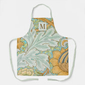 Monogram turquoise goud William Morris Schort (Voorkant)