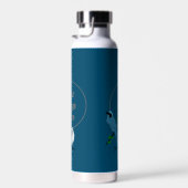 Monogram Turquoise Jay Bird Waterfles (Rechts)