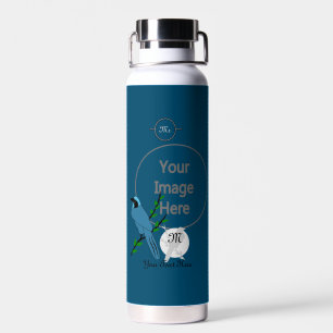 Monogram Turquoise Jay Bird Waterfles