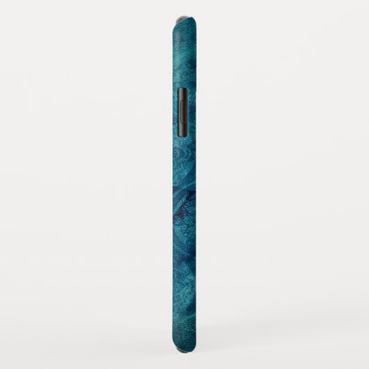 Monogram Turquoise Mandala Waterverf Pattern Case-Mate iPhone Case (Achterkant/rechts)