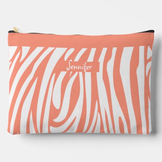 Monogram Turquoise Striped Zebra Pattern Trendy Etui (Voorkant)