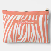 Monogram Turquoise Striped Zebra Pattern Trendy Etui (Achterkant)