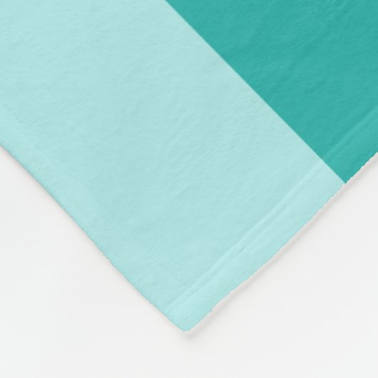 Monogram Turquoise Stripes Modern Heart Pattern Fleece Deken (Hoek)