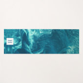 Monogram Turquoise Swirling Ocean Yogamat (Voorkant (horizontaal))