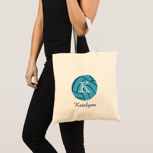 Monogram Turquoise Volleyball Canvas tas (Voorkant (product))