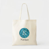 Monogram Turquoise Volleyball Canvas tas (Voorkant)