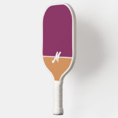 Monogram Twee Tone Berry & Kaneel met Wit Pickleball Paddle (Links)