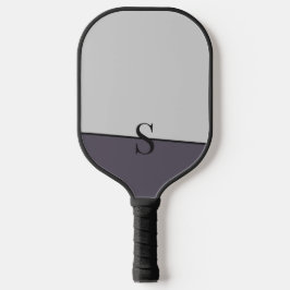 Monogram Twee Tone Fog & Warm Slate met Zwart Pickleball Paddle