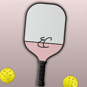 Monogram Twee Tone Mist & Roos met Zwart Pickleball Paddle