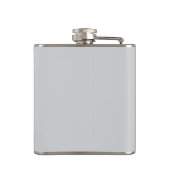 Monogram Twee Tone Modern Zwart en Grijs Heupfles (Achterkant)