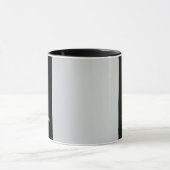 Monogram Twee Tone Modern Zwart en Grijs Mok (Midden)
