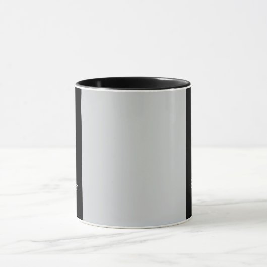Monogram Twee Tone Modern Zwart en Grijs Mok (Midden)