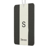 Monogram Twee Tone Modern Zwart en Lichtgrijs Luchtverfrisser (Links)