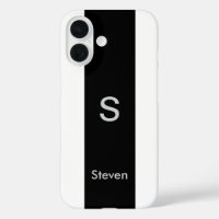 Monogram Twee Tone Modern Zwart en Wit