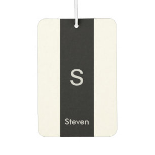 Monogram Twee Tone Modern Zwart en Wit Luchtverfrisser