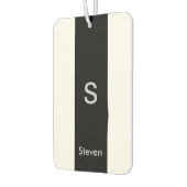 Monogram Twee Tone Modern Zwart en Wit Luchtverfrisser (Links)