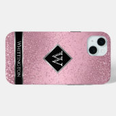 Monogram Twinkle Ombre - Roze Case-Mate iPhone Case (Achterkant (horizontaal))