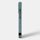 Monogram Twinkle Ombre - Turquoise Case-Mate iPhone Case (Achterkant / Links)