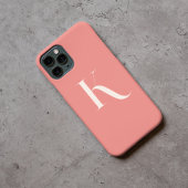 Monogram Typografie Blush Pink Vrouwelijke Girly Case-Mate iPhone Case