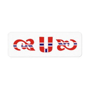 Monogram U Étiquette norvégien