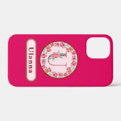 Monogram U Floral Aangepast Case-Mate iPhone Case (Achterkant (horizontaal))