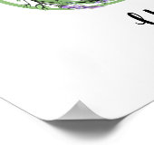 Monogram U Lavendel Eucalyptus kinderkamer poster (Hoek)