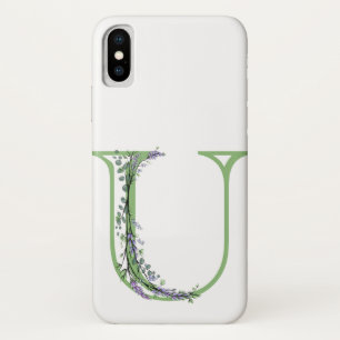 Monogram U Lavender Eucalyptus iPhone X Hoesje