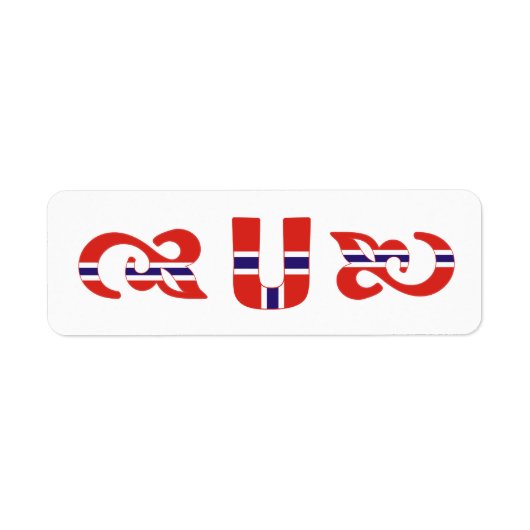 Monogram U Noors Label (Voorkant)