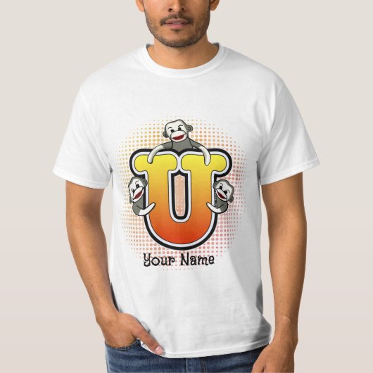 Monogram U Sock Monkey T-shirt (Voorkant)
