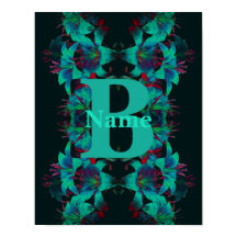 Monogram Uw Initiële Lelie Kunst Persoonlijk