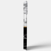 Monogram uw zwarte witte marmer Case-Mate iPhone case (Achterkant / Rechts)