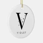 Monogram V Celestial Name Keramisch Ornament (Rechts)