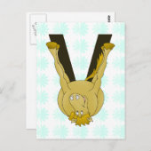 Monogram V Cute Horse Personalized Briefkaart (Voorkant / Achterkant)
