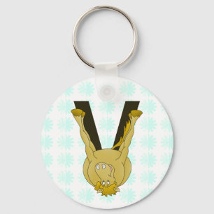 Monogram V Cute Horse Personalized Sleutelhanger