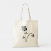 Monogram V Handgeschreven met Roos Tote Bag (Achterkant)