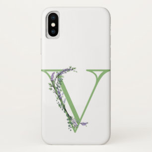 Monogram V lavender Eucalyptus iPhone X Hoesje