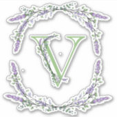 Monogram V lavender Eucalyptus Sticker (Voorkant)