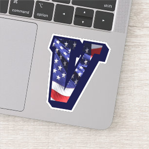 Monogram V Verenigde Staten - Vlag Sticker