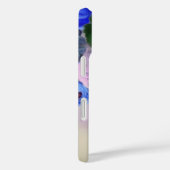 MONOGRAM VAN BLAUWE WITTE ROSSEN EN ANEMONSENSTROM Case-Mate iPhone CASE (Achterkant / Rechts)