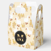 Monogram van Cute Moeder Duck & Baby Ducking Patte Bedankdoosjes (Geopend)