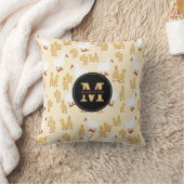 Monogram van Cute Moeder Duck & Baby Ducking Patte Kussen (Deken)