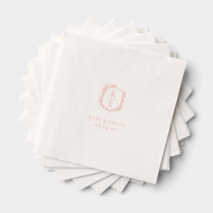 Monogram van de Botanische Kreeft Folie Servetten
